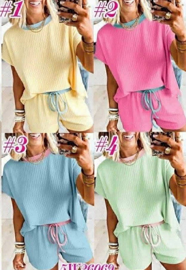 Women’s Ribbed Shorts Set