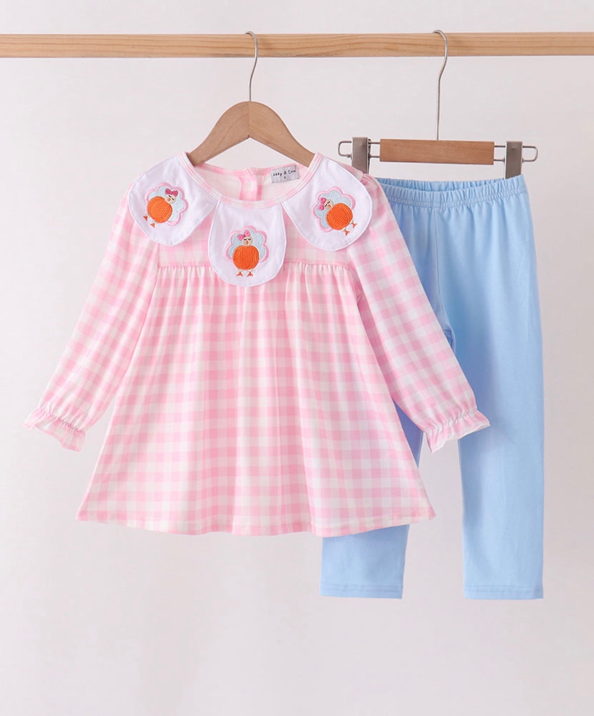 Pink Turkey Gingham Pants Set