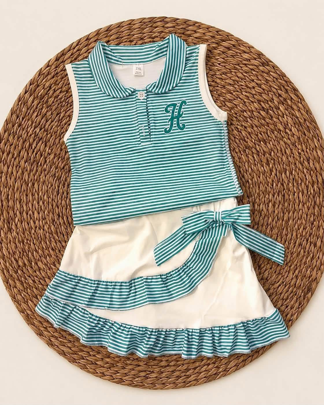 Holtville Striped Skirt Set