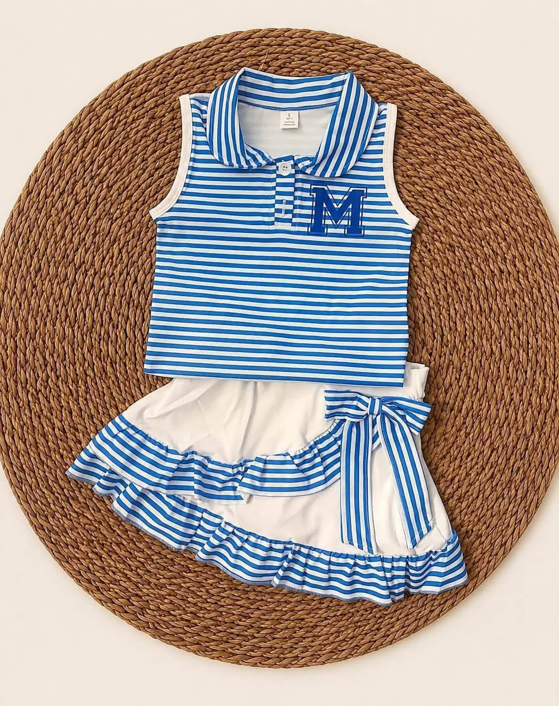 Marbury Striped Skirt Set