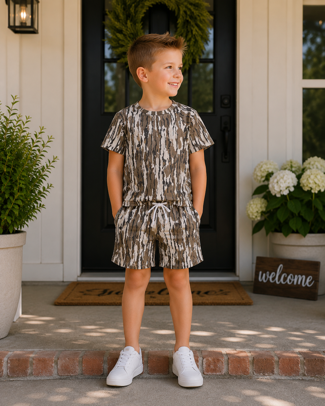 Boys Camo Shorts Sets