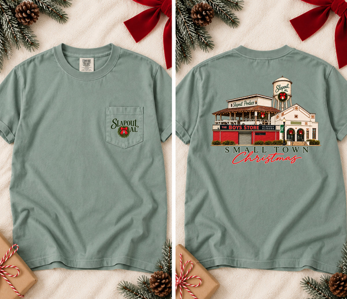 Slapout Small Town Christmas - Adult Comfort Colors