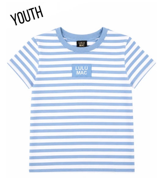 LM Youth Monochrome Striped Baby Doll Tee (Multiple Color Options)