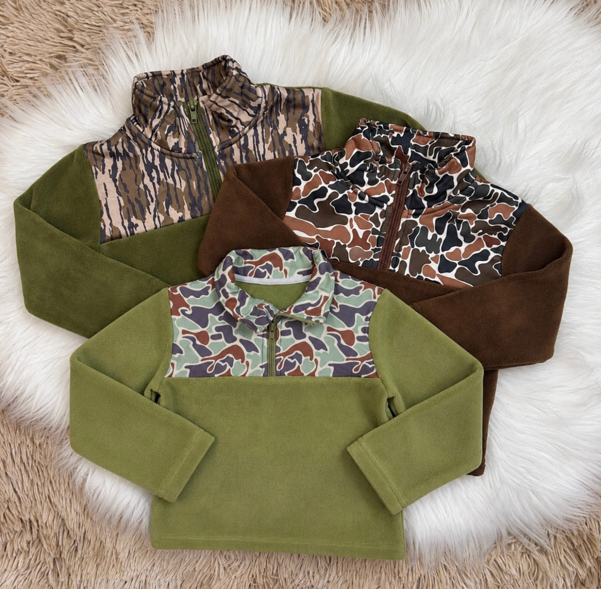 Fleece Camo Pullovers