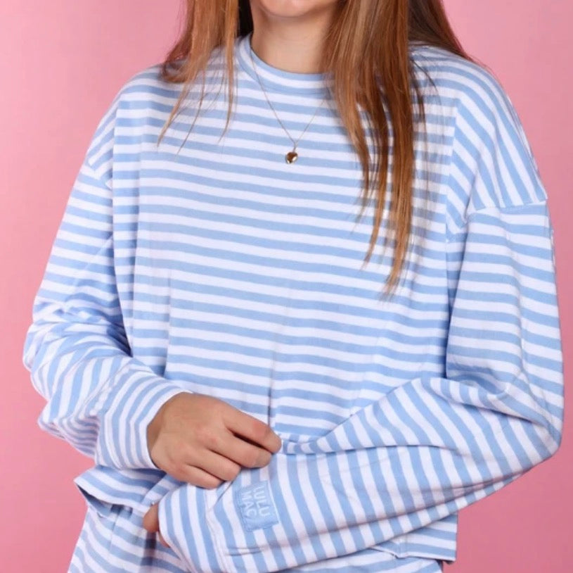 LM Monochrome Striped Long Sleeve Top (Multiple Color Options)