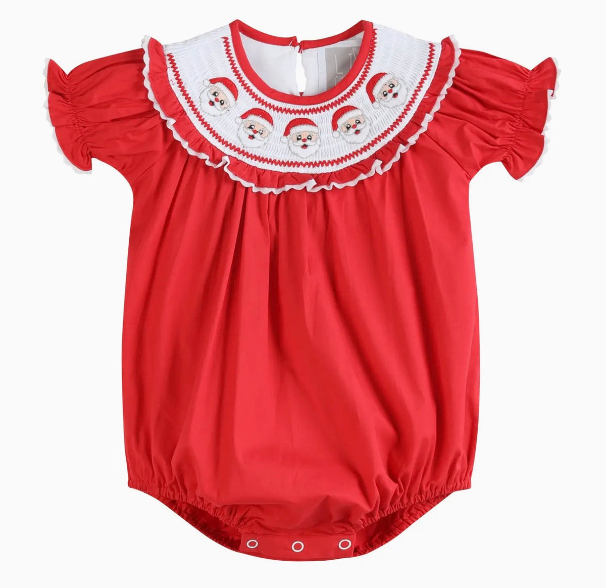 Red Santa Smocked Bubble