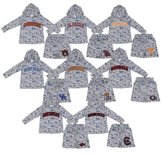 Camo Collegiate Shorts Sets