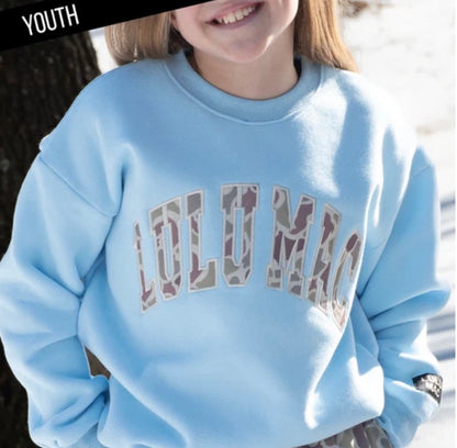 LM Youth Camo Sweatshirt (Multiple Color Options)