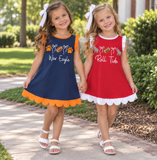 Collegiate Scalloped Dress
