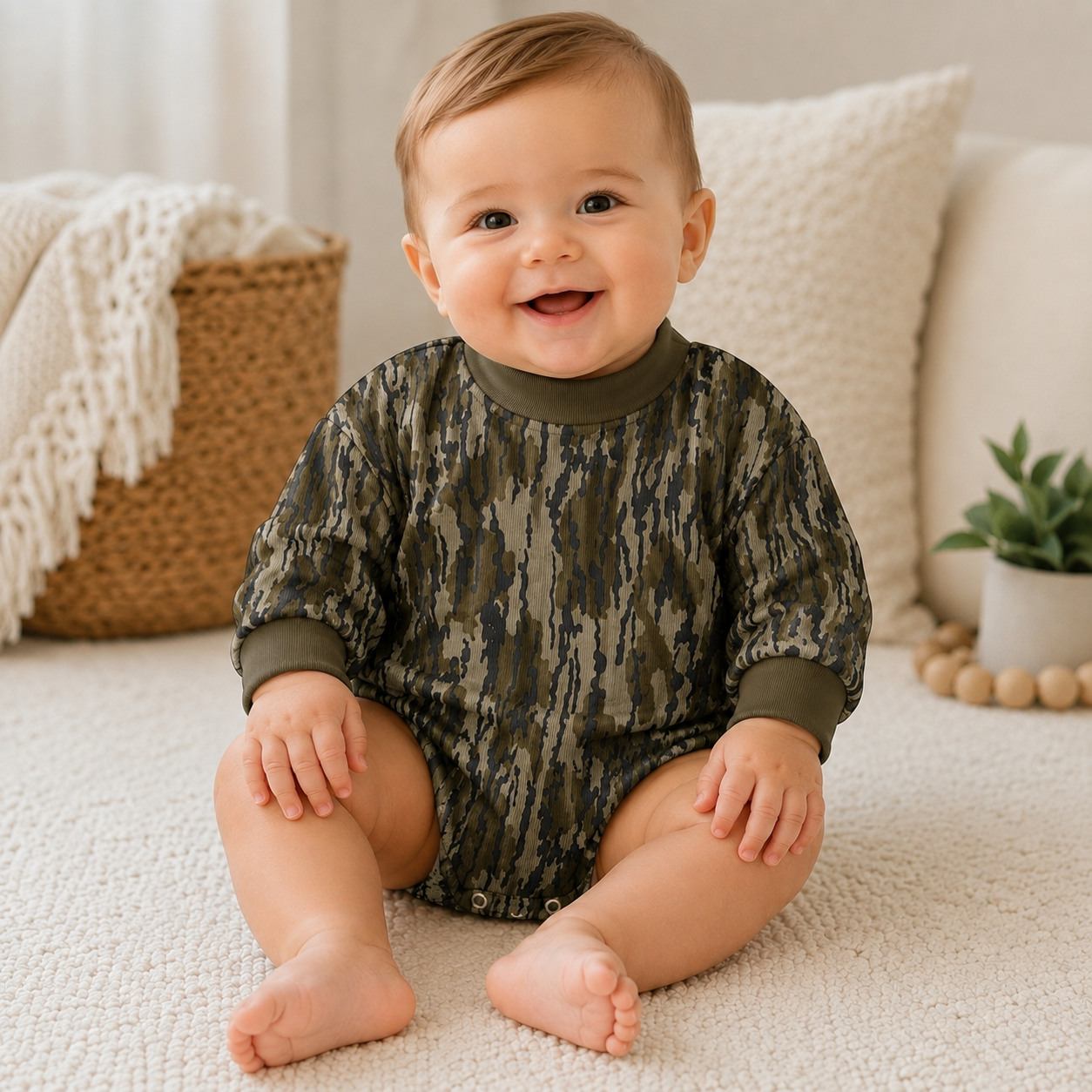 Long Sleeve Mock-Neck Bubble