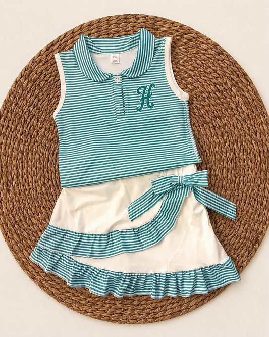 Holtville Striped Skirt Set