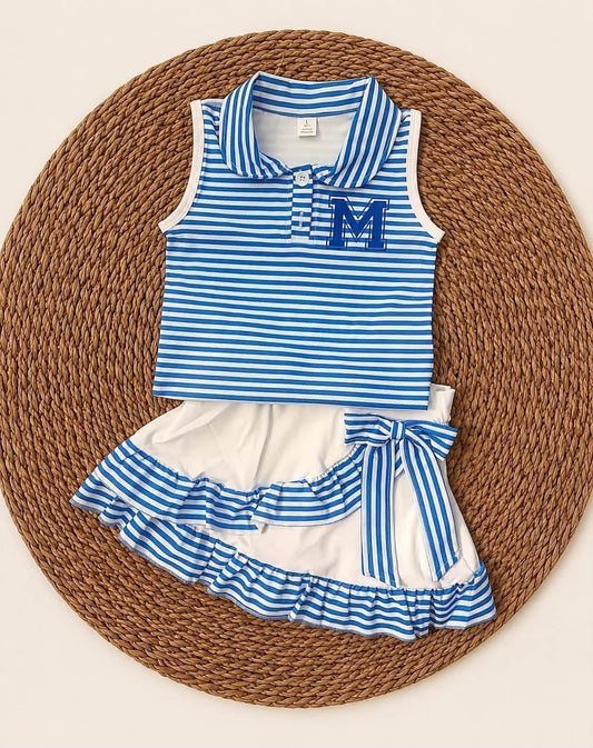 Marbury Striped Skirt Set