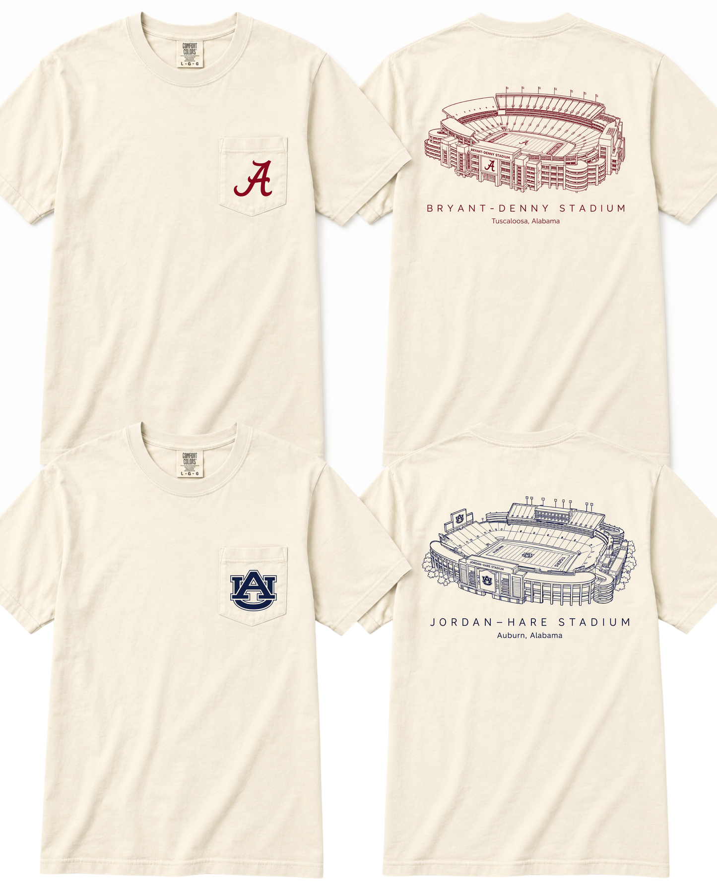 Ivory Comfort Colors Stadium Pocket Tee