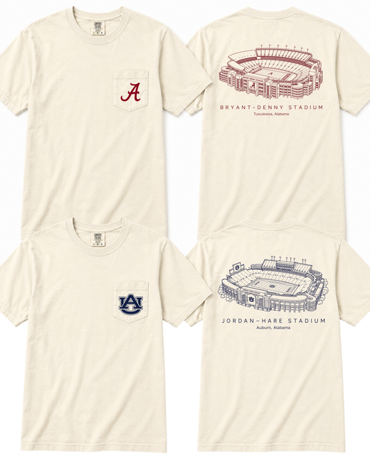 Ivory Comfort Colors Stadium Pocket Tee